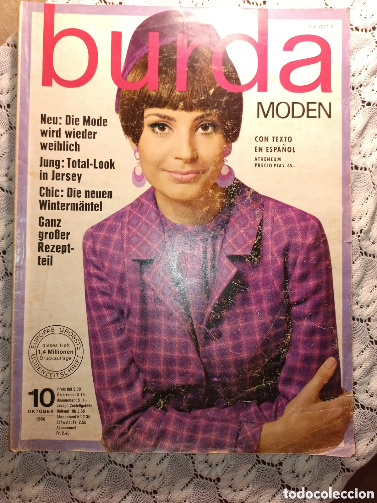 Coleccionismo de revistas y peri&oacute;dicos: Revista de moda BURDA MODEN