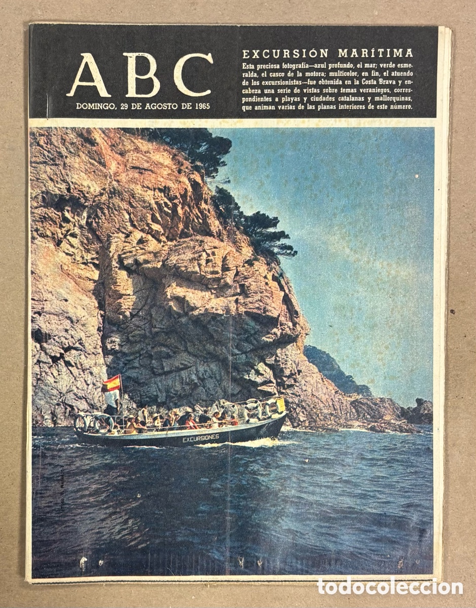Coleccionismo de revistas y peri&oacute;dicos: ABC (29 AGOSTO 1965) EXCURSI&Oacute;N MAR&Iacute;TIMA COSTA BRAVA, SAN AGUST&Iacute;N DE LA FLORIDA, MOLINOS ALCARRIA