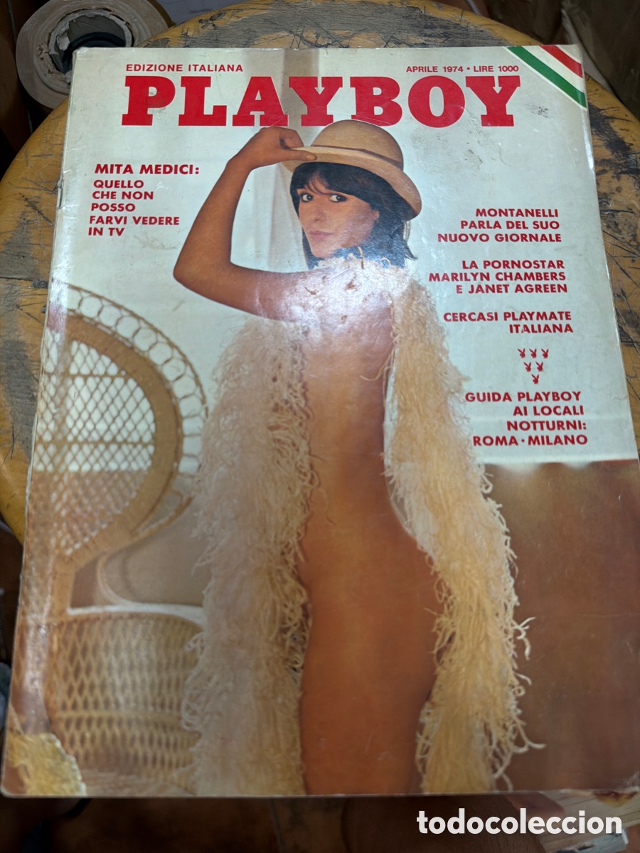 Coleccionismo de revistas y peri&oacute;dicos: Lote de 5 revistas er&oacute;ticas PLAYBOY .edici&oacute;n italiana.a&ntilde;os 70.contienen p&oacute;ster central