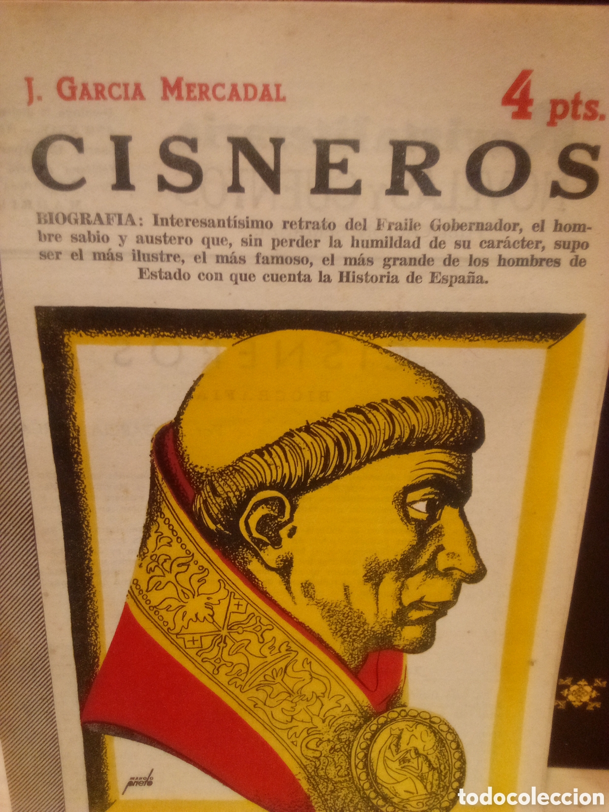 Coleccionismo de revistas y peri&oacute;dicos: J. Garcia Mercadal. Cisneros