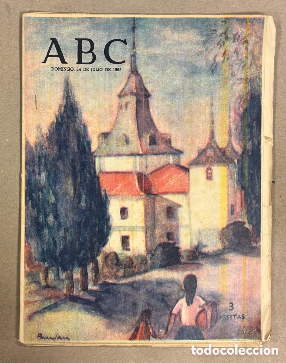 Coleccionismo de revistas y peri&oacute;dicos: ABC (14 JULIO 1963) AZORIN, MAR&Iacute;A FERNANDA LADR&Oacute;N DE GUEVARA,..,