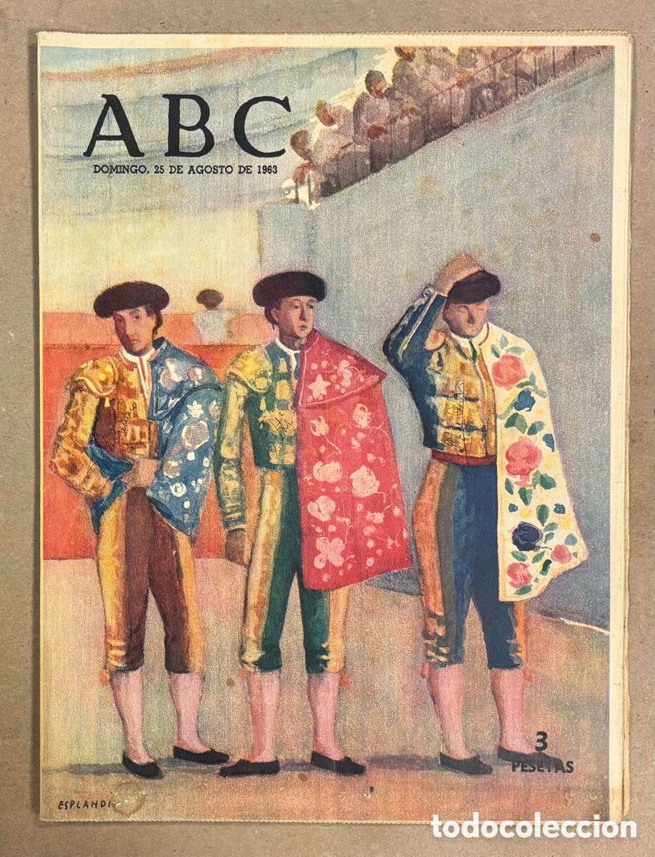 Coleccionismo de revistas y peri&oacute;dicos: ABC (25 AGOSTO 1963) SAO PAULO 2-1 REAL MADRID, BAHAMONTES GANA ANQUETIL, LAURA DE SANTELMO