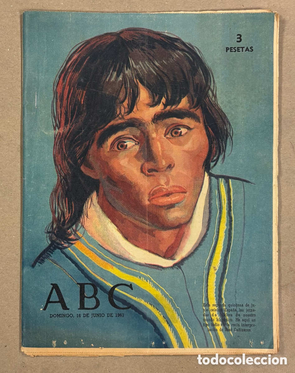 Coleccionismo de revistas y peri&oacute;dicos: ABC (16 JUNIO 1963) BANQUERO RAM&Oacute;N DE RATO, VISITA FRANCO A BARCELONA, FOLLEDO GANA A FIORI BOXEO
