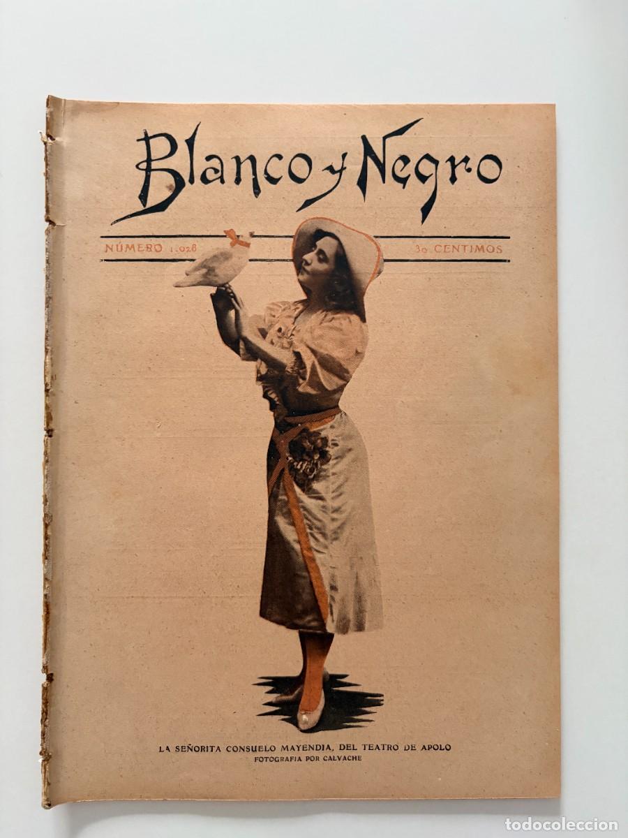 Coleccionismo de revistas y peri&oacute;dicos: BLANCO Y NEGRO. N&ordm; 1028. ENERO 1911. EFECTOS DEL TEMPORAL EN BARCELONA. EL REY DE PORTUGAL. LEER