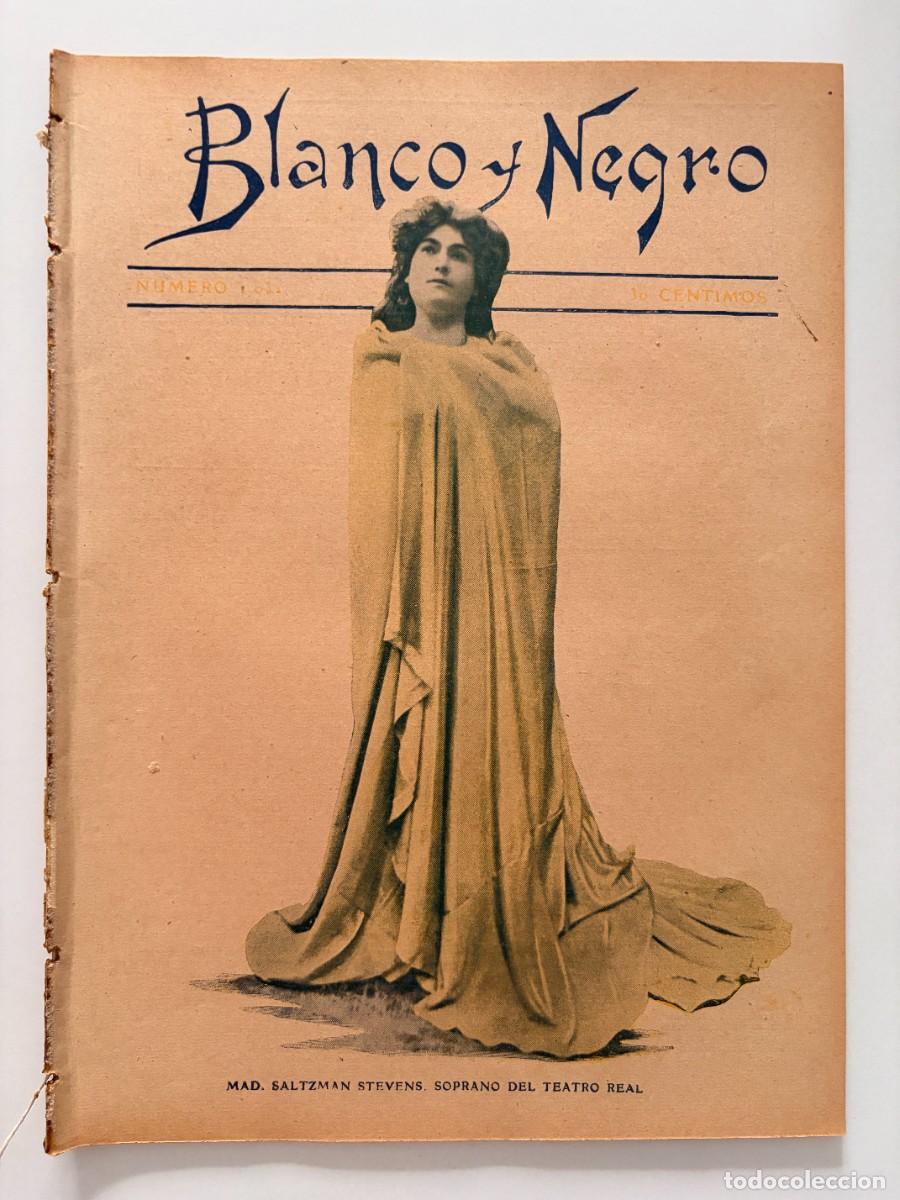 Coleccionismo de revistas y peri&oacute;dicos: BLANCO Y NEGRO. N&ordm; 1031. FEBRERO 1911. LOS FRESCOS DE GOYA EN PELIGRO. LOS DEPORTES DE LA NIEVE.LEER