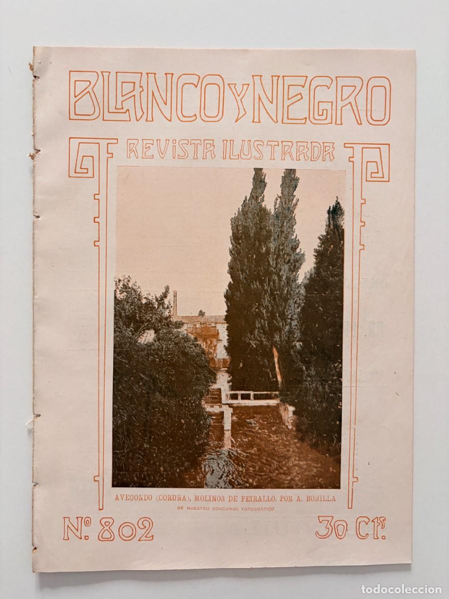 Coleccionismo de revistas y peri&oacute;dicos: BLANCO Y NEGRO. N&ordm; 802. SEPTIEMBRE 1906.HOMENAJE A HOMBRES ILUSTRES. JUEGOS FLORALES DE MURCIA. LEER