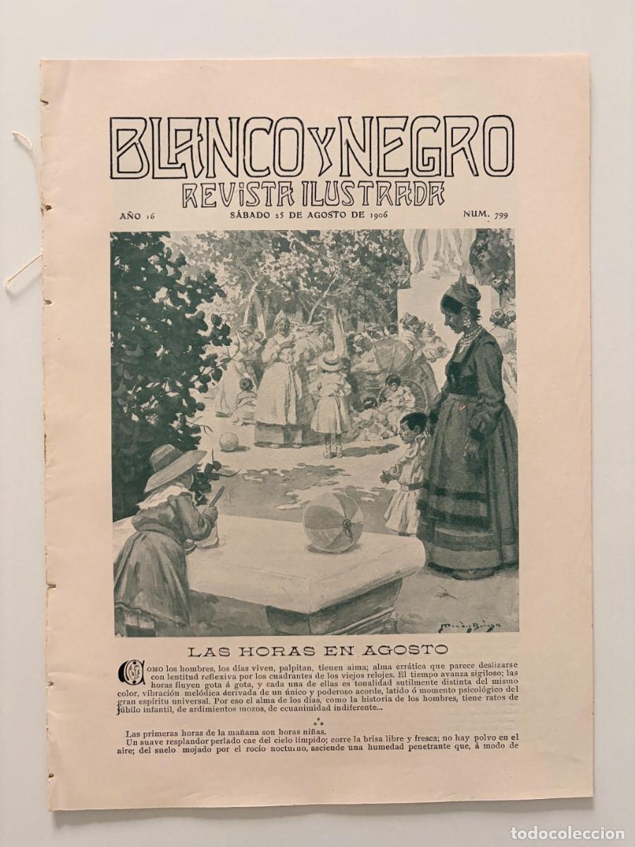 Coleccionismo de revistas y peri&oacute;dicos: BLANCO Y NEGRO. N&ordm; 799. AGOSTO 1906. LOS REYES DE ESPA&Ntilde;A A SU REGRESO DE INGLATERRA. LEER