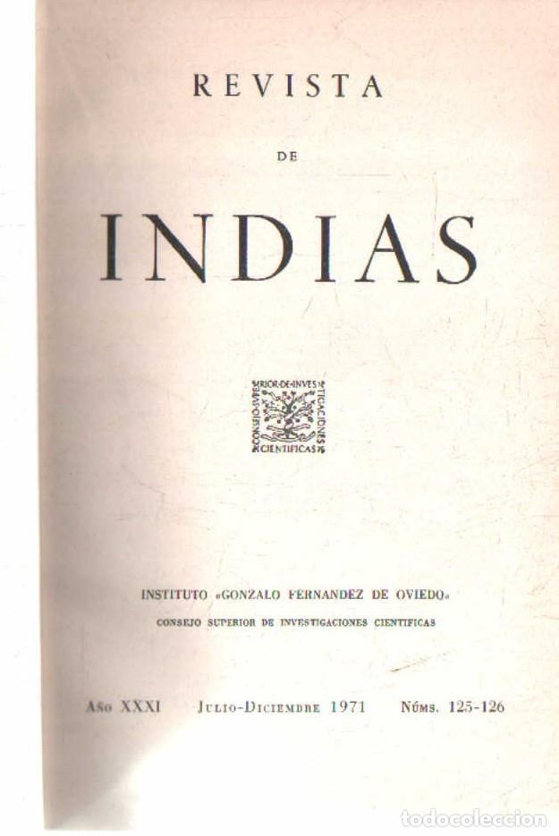 Coleccionismo de revistas y peri&oacute;dicos: REVISTA DE INDIAS. NUM 125-126 A&Ntilde;O XXXI. A-BIBLIO-275