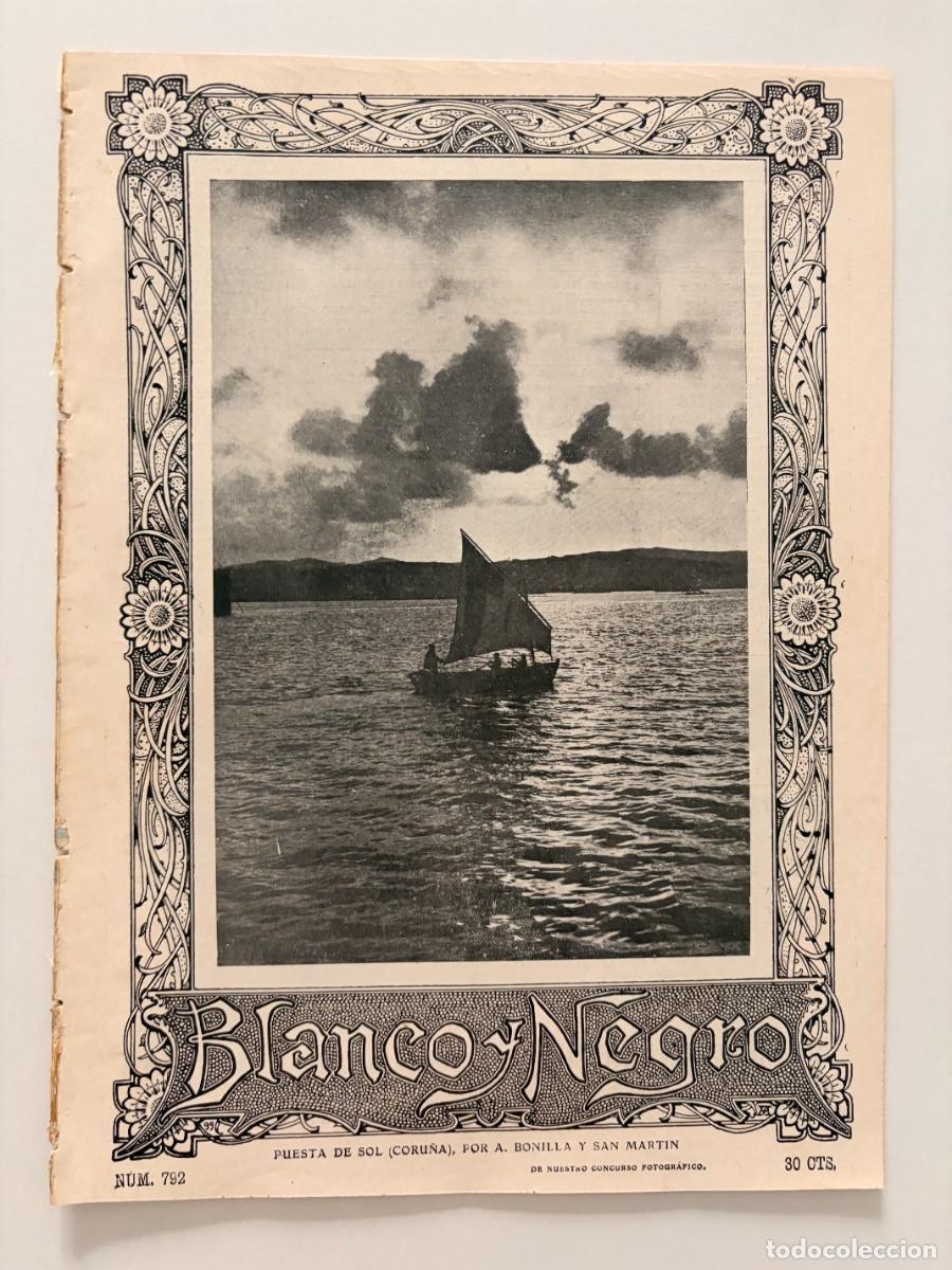 Coleccionismo de revistas y peri&oacute;dicos: BLANCO Y NEGRO. N&ordm; 792. JULIO 1906. CORONACI&Oacute;N DEL REY DE NORUEGA. LA REINA EN LA GRANJA. BODA. LEER