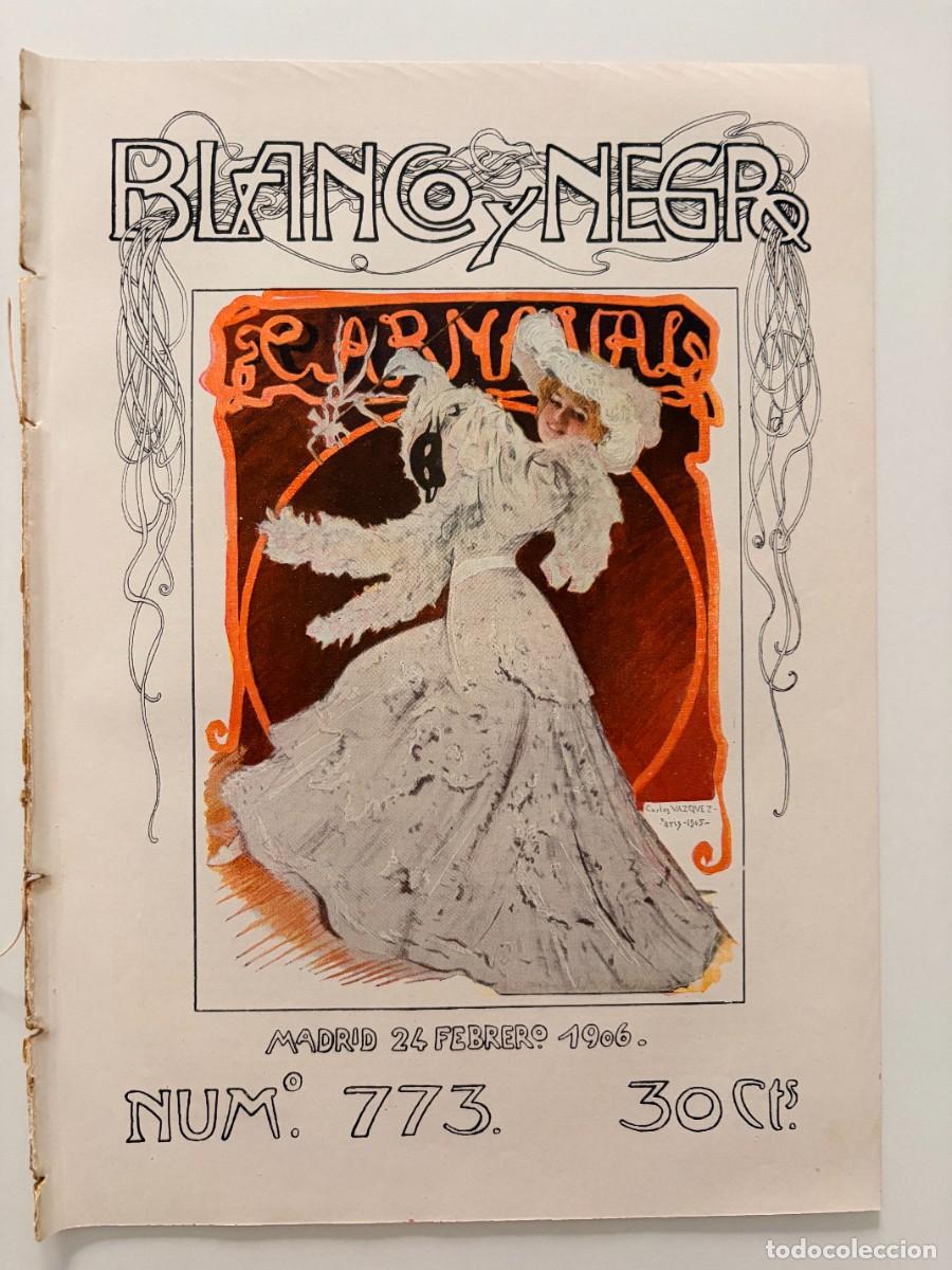 Coleccionismo de revistas y peri&oacute;dicos: BLANCO Y NEGRO. N&ordm; 773. FEBRERO 1906. LA BODA DE MISS ROOSEVELT. EL DOCTOR RAM&Oacute;N Y CAJAL. LEER
