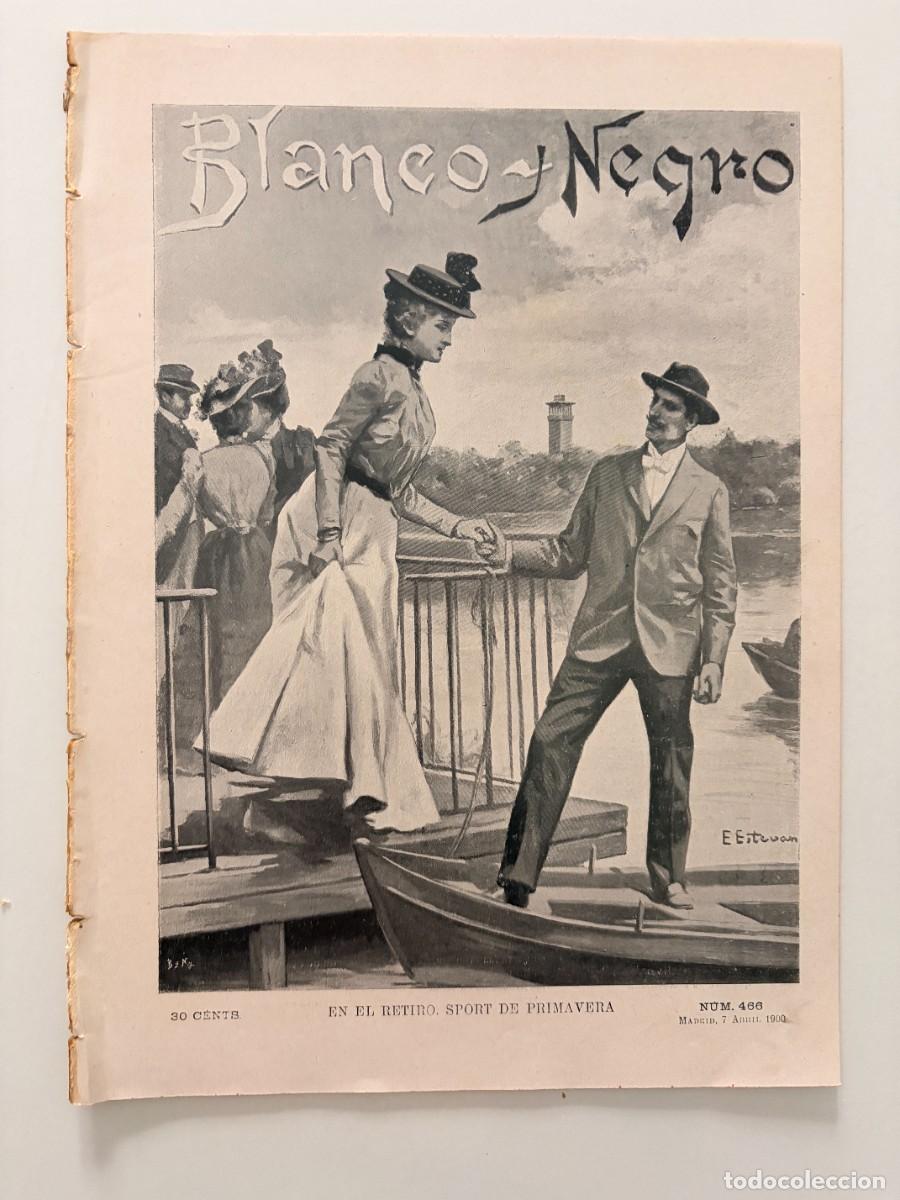 Coleccionismo de revistas y peri&oacute;dicos: BLANCO Y NEGRO. N&ordm; 466. ABRIL 1900. EL CRISTO DE LA GOLONDRINA. EMILIO THUILLIER. LEER