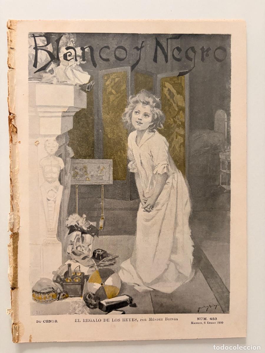 Coleccionismo de revistas y peri&oacute;dicos: BLANCO Y NEGRO. N&ordm; 453. ENERO 1900. EL VIAJE DEL DOCTOR MOLINER. CLICH&Eacute;S MADRILE&Ntilde;OS. LEER