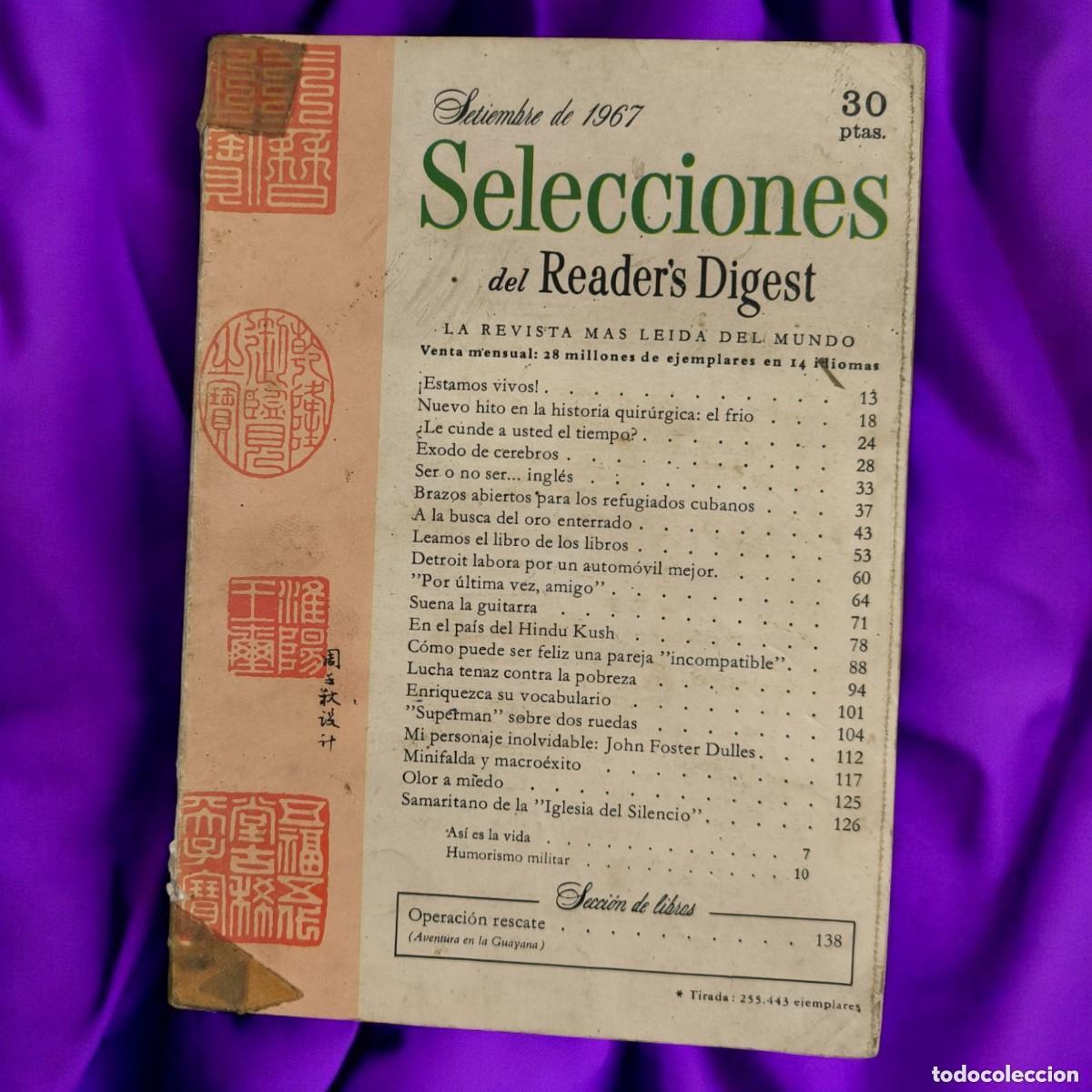 Collezionismo di Riviste e Giornali: Selecciones Del Reader&rsquo;s Digest &ndash; Septiembre 1967
