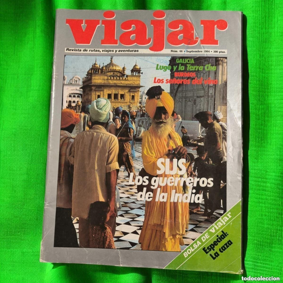 Collezionismo di Riviste e Giornali: Revista VIAJAR N&ordm;66 (1984) &ndash; Sijs: Los Guerreros de la India &ndash; Viajes y Aventuras