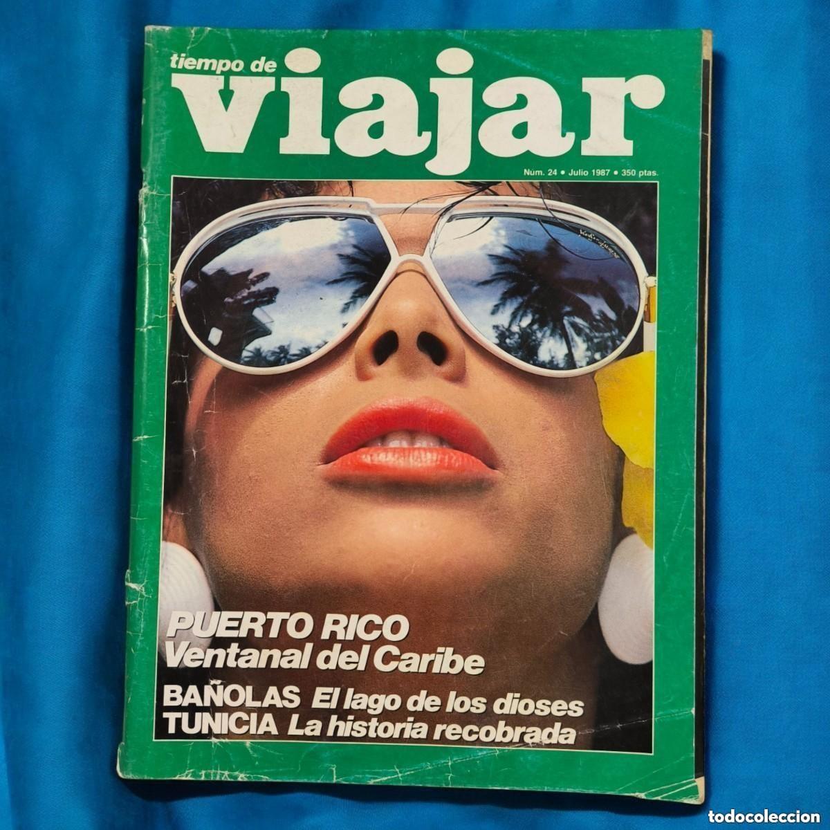 Collezionismo di Riviste e Giornali: Revista TIEMPO DE VIAJAR n&ordm; 24 (1987) &ndash; Puerto Rico, Ventanal del Caribe &ndash; Portada Ic&oacute;nica