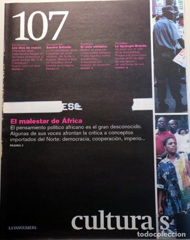 Collectionnisme de Revues et Journaux: (Brando, M. - Balsells, Sandra) - CULTURAS N&ordm; 107: El malestar de &Aacute;frica - Barcelona 2004 - Ilustrad
