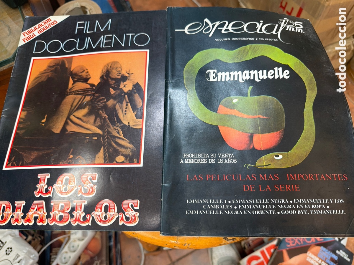 Coleccionismo de revistas y peri&oacute;dicos: Lote 2 revistas de cine erotico LOS DIABLOS KEN RUSSEL/EMMANUELE .film documental.a&ntilde;o 1977.ilustrado