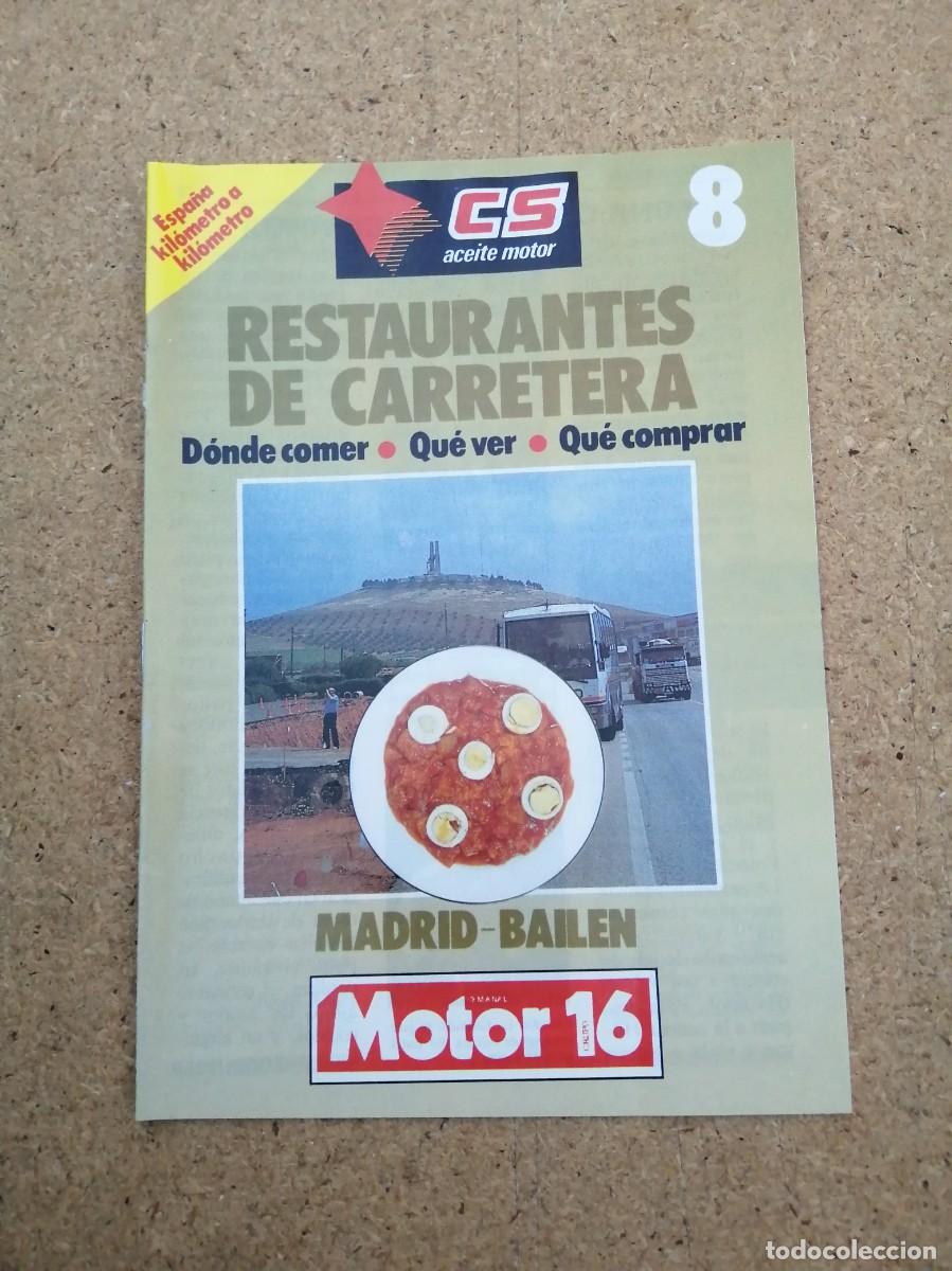 Coleccionismo de revistas y peri&oacute;dicos: GUIA RESTAURANTES DE CARRETERA MOTOR 16 (NUMERO 8) MADRID - BAILEN