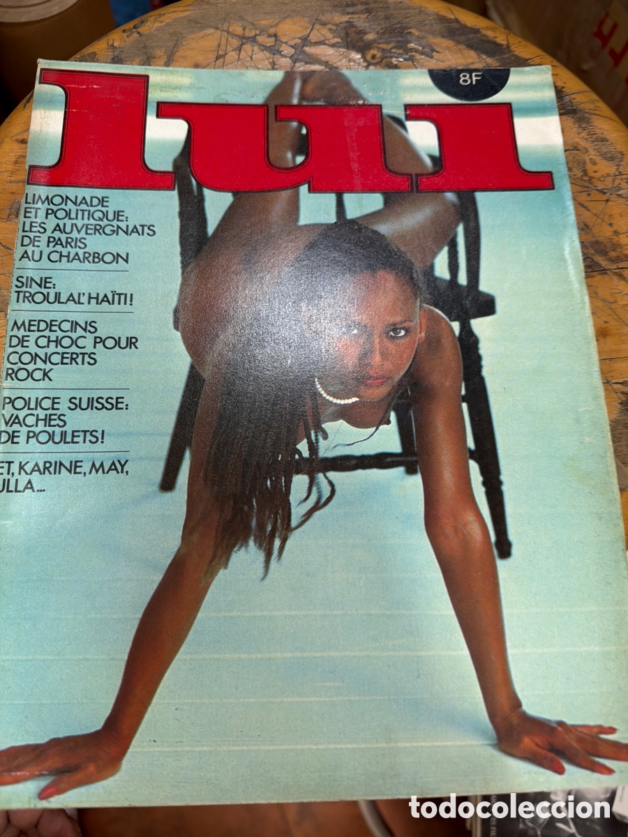 Coleccionismo de revistas y peri&oacute;dicos: Lote de 6 revistas eroticas LUI.edicion en franc&eacute;s.a&ntilde;o 1984.contiene p&oacute;ster central