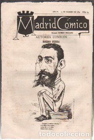 Coleccionismo de revistas y peri&oacute;dicos: REVISTA MADRID COMICO A&Ntilde;O IV - 24 FEBRERO 1884 N&ordm; 53 (EUSEBIO SIERRA) - A-REV-3106