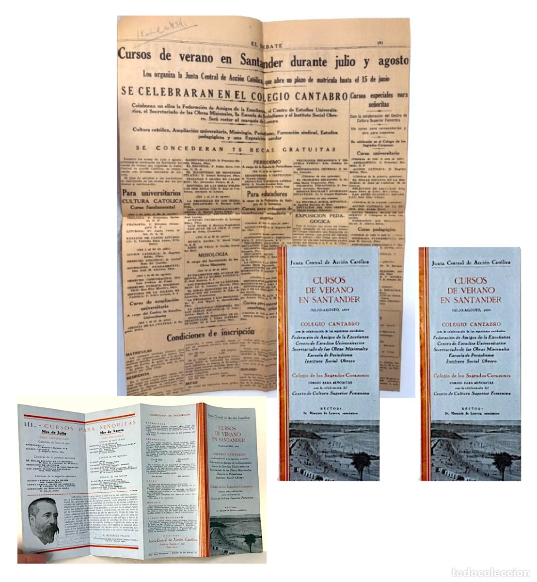Collection Magazines and Newspapers: Programas de los Cursos de Verano de Santander, julio y agosto 1934. (Cursos y participantes
