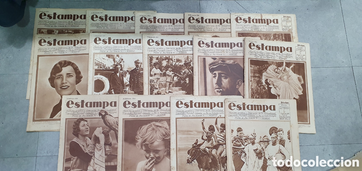 Collection Magazines and Newspapers: Lote de revistas Estampa. A&ntilde;os 20-30. Ver fotos. (L137)