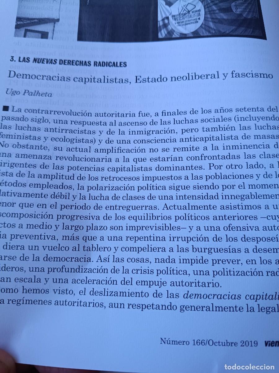 Collection Magazines and Newspapers: DEMOCRACIAS CAPITALISTAS, ESTADO NEOLIBERAL Y FASCISMO Y VOX. 25 P&Aacute;GS REVISTA VIENTO SUR 2019