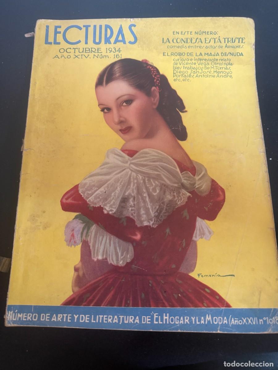Collection Magazines and Newspapers: REVISTA DE LECTURAS N&ordm;-161 OCTUBRE 1934 A&Ntilde;O XIV- TIENE 90 PAGS.