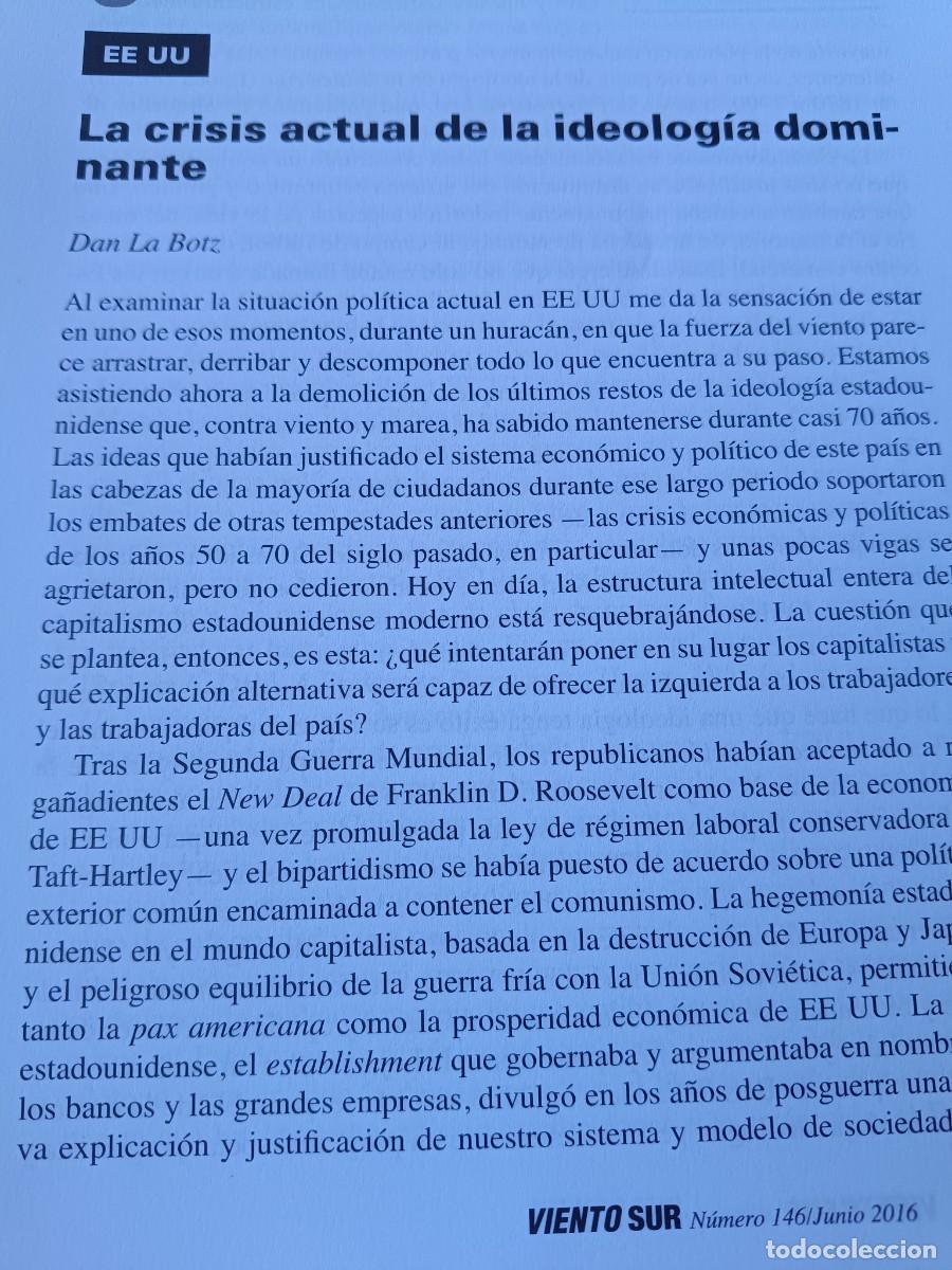 Coleccionismo de revistas y peri&oacute;dicos: EE. UU. CRISI DE LA IDEOLOG&Iacute;A DOMINANTE. 18 P&Aacute;GS REVISTA VIENTO SUR 2017