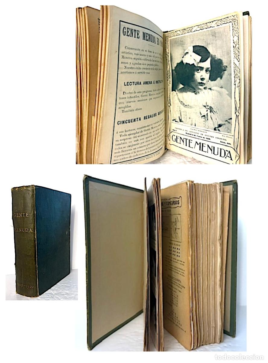 Collection Magazines and Newspapers: Gente Menuda 1909 - 1910. Un tomo desde octubre de 1909 a mayo de 1910. N&uacute;meros 92-126 (Blanco y Neg