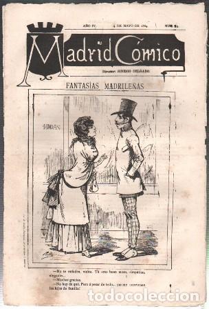 Coleccionismo de revistas y peri&oacute;dicos: REVISTA MADRID COMICO A&Ntilde;O IV - 4 MAYO 1884 N&ordm; 63 (FANTASIAS MADRILE&Ntilde;AS) - A-REV-3115