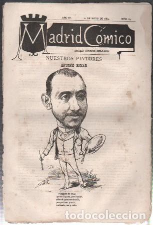 Coleccionismo de revistas y peri&oacute;dicos: REVISTA MADRID COMICO A&Ntilde;O IV - 11 MAYO 1884 N&ordm; 64 (ANTONIO GOMAR) - A-REV-3116