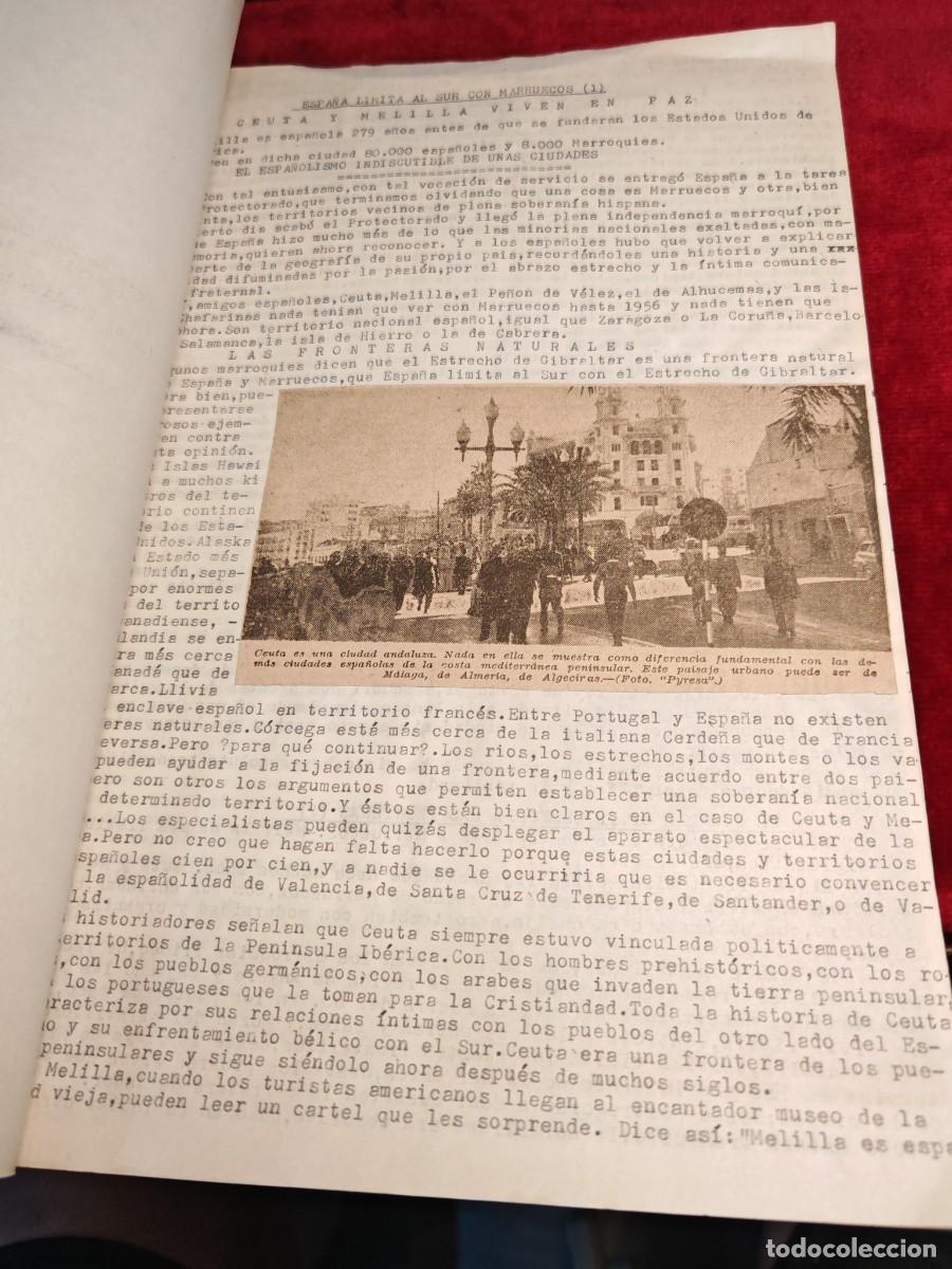 Coleccionismo de revistas y peri&oacute;dicos: art&iacute;culo period&iacute;stico 1961 marruecos..Ceuta y Melilla .muy interesante.diario amanecer Zaragoza.