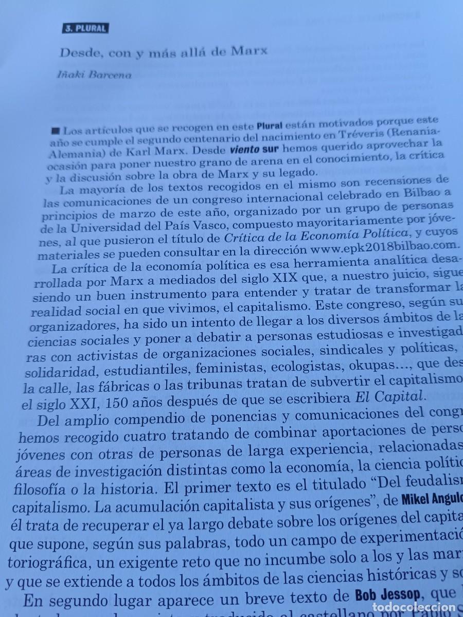 Coleccionismo de revistas y peri&oacute;dicos: DESDE, CON Y MAS ALL&Aacute; DE MARX. ECONOM&Iacute;A ESTADO RELIGI&Oacute;N LIBERALISMO. 52 P&Aacute;GS REVISTA VIENTO SUR 2018