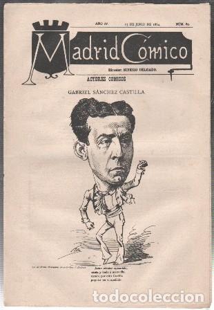 Coleccionismo de revistas y peri&oacute;dicos: REVISTA MADRID COMICO A&Ntilde;O IV - 15 DE JUNIO 1884 N&ordm; 69 (GABRIEL SANCHEZ CASTILLA) - A-REV-3120