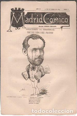 Coleccionismo de revistas y peri&oacute;dicos: REVISTA MADRID COMICO A&Ntilde;O IV - 12 DE OCTUBRE 1884 N&ordm; 86 (EMILIO SANCHEZ PASTOR) - A-REV-3128