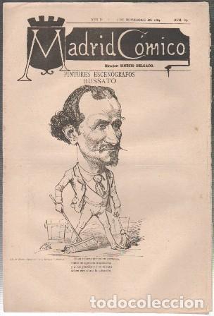 Coleccionismo de revistas y peri&oacute;dicos: REVISTA MADRID COMICO A&Ntilde;O IV - 2 DE NOVIEMBRE 1884 N&ordm; 89 (BUSSATO) - A-REV-3129