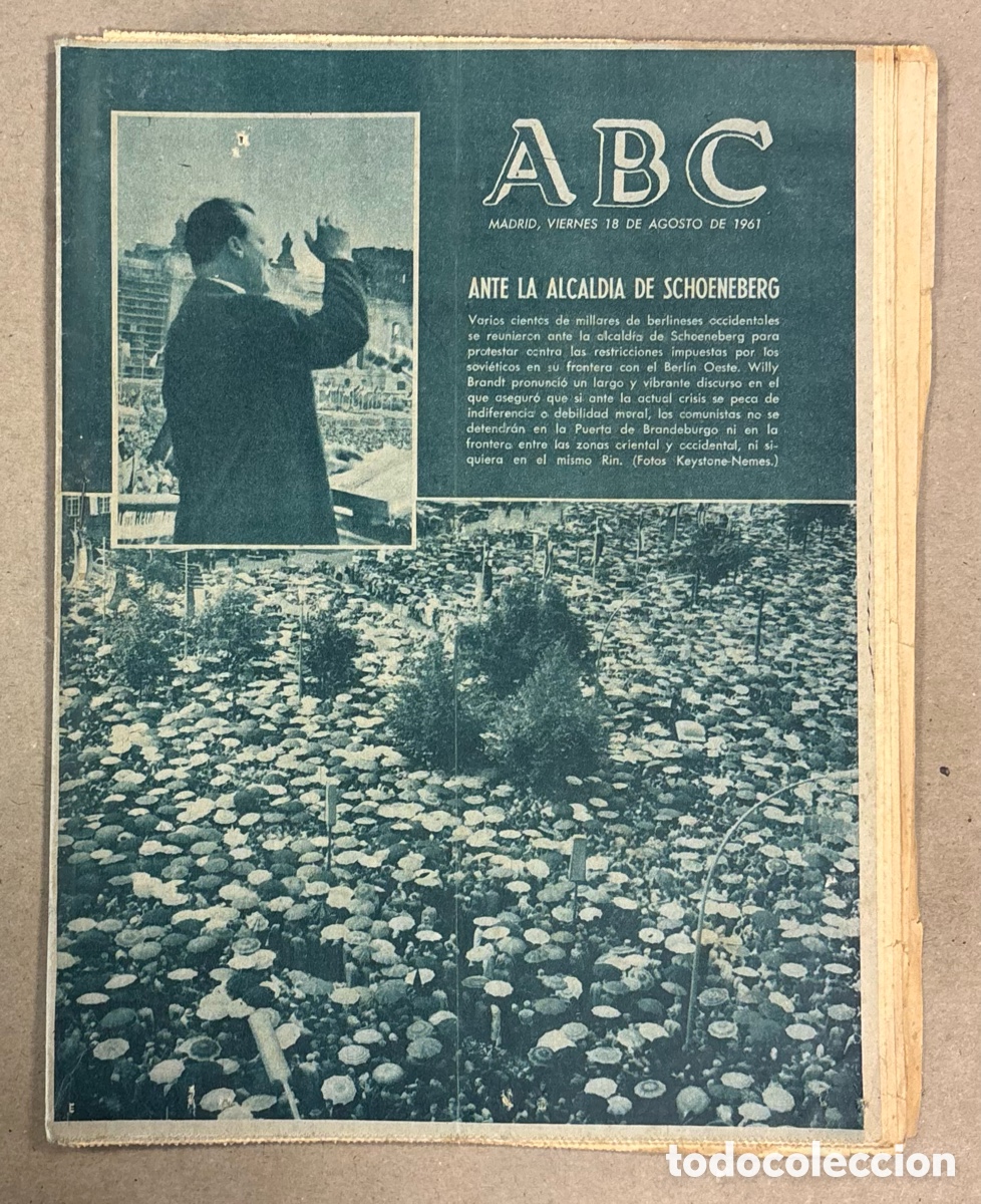 Coleccionismo de revistas y peri&oacute;dicos: ABC (16 SEPTIEMBRE 1955) SCHOENEBERG ALCADE BERL&Iacute;N, VERANEO EN NOJA NI&Ntilde;OS PARROQUIA SAN JER&Oacute;NIMO