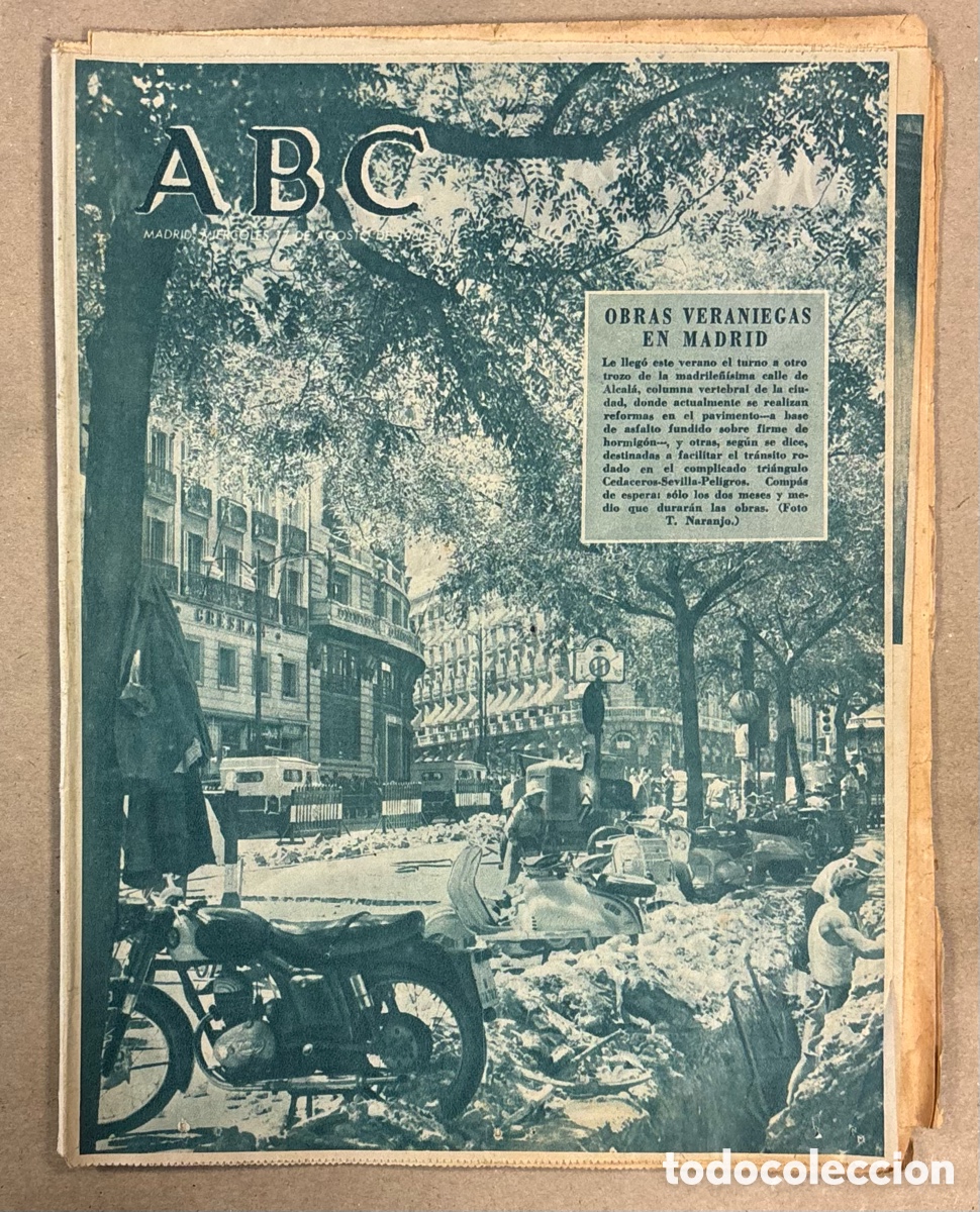 Coleccionismo de revistas y peri&oacute;dicos: ABC (17 AGOSTO 1960) OBRAS REFORMA CALLE ALCAL&Aacute; MADRID, CELED&Oacute;N VITORIA EN FIESTAS, GRANADA Y LA FU