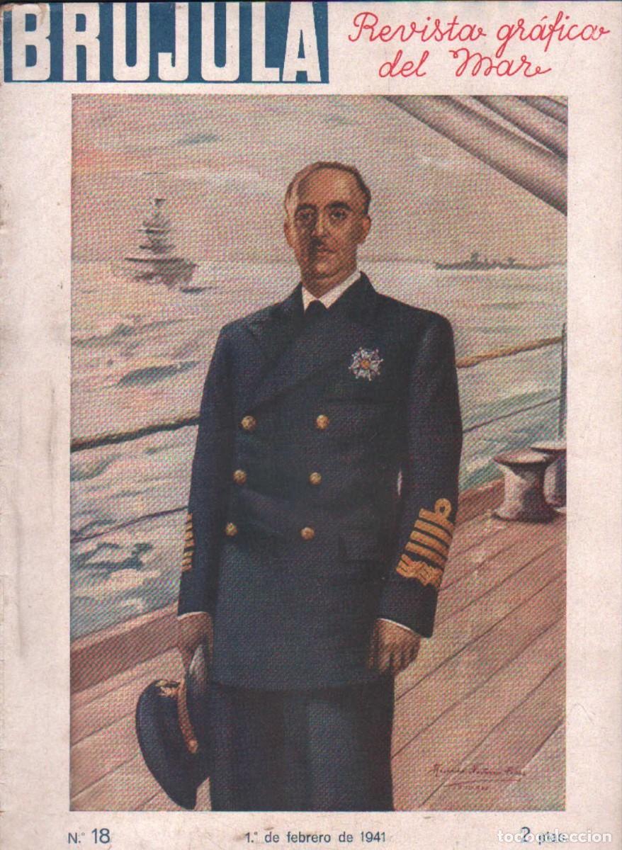 Colecionismo de Revistas e Jornais: BRUJULA. LA REVISTA GR&Aacute;FICA DEL MAR N&ordm;. 18 FEBRERO 1941. A-MNAV-1287