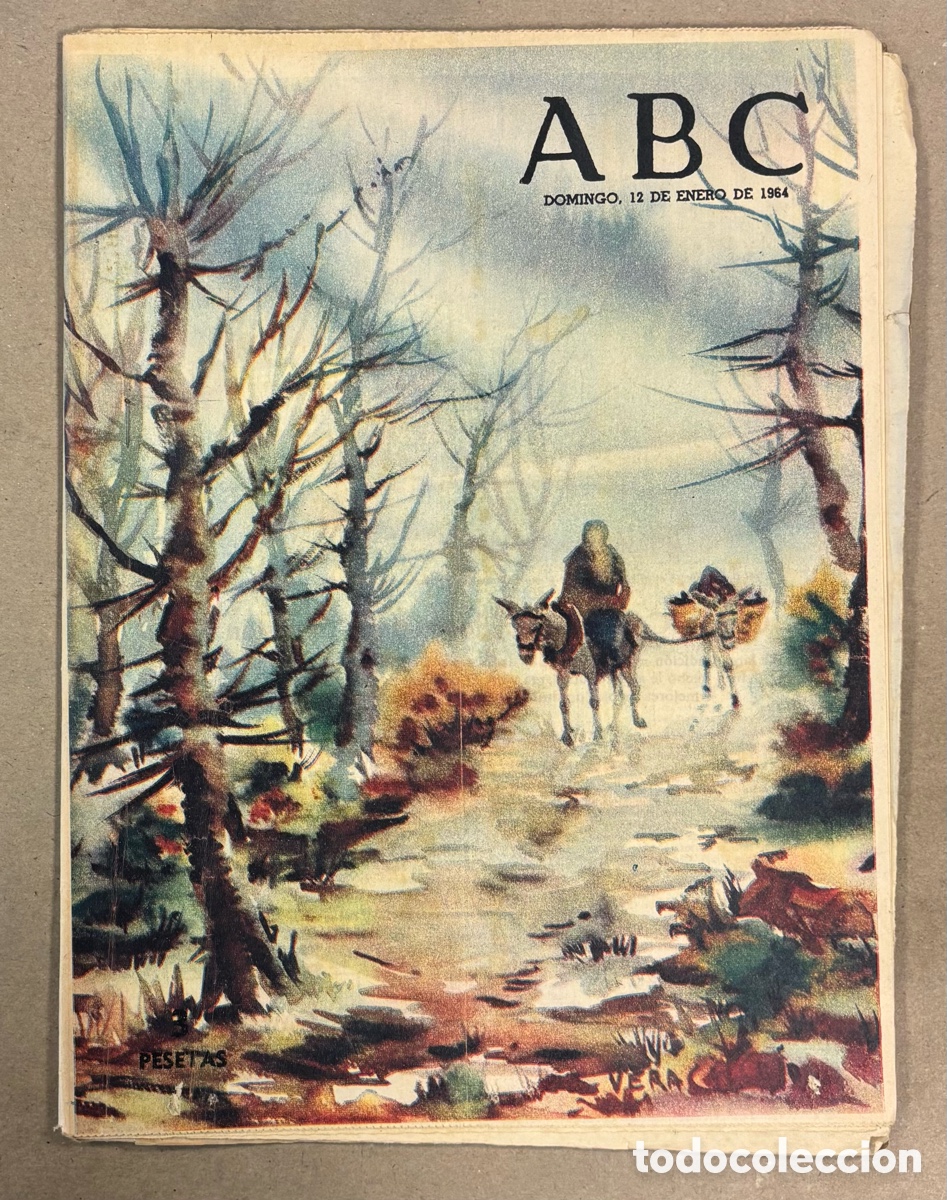 Coleccionismo de revistas y peri&oacute;dicos: ABC (12 ENERO 1964) PIRINEO DE L&Eacute;RIDA CAMILO JOS&Eacute; CELA EL PICO DE LA LANZA, GREGUER&Iacute;AS RAM&Oacute;N G&Oacute;MEZ D