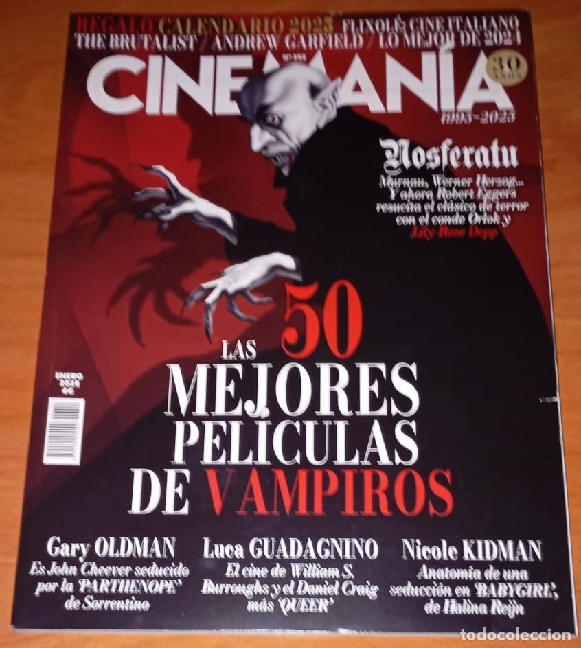 Coleccionismo de revistas y peri&oacute;dicos: REVISTA. CINEMANIA 352 . LAS 50 MEJORES PELICULAS DE VAMPIROS . Enero 2025