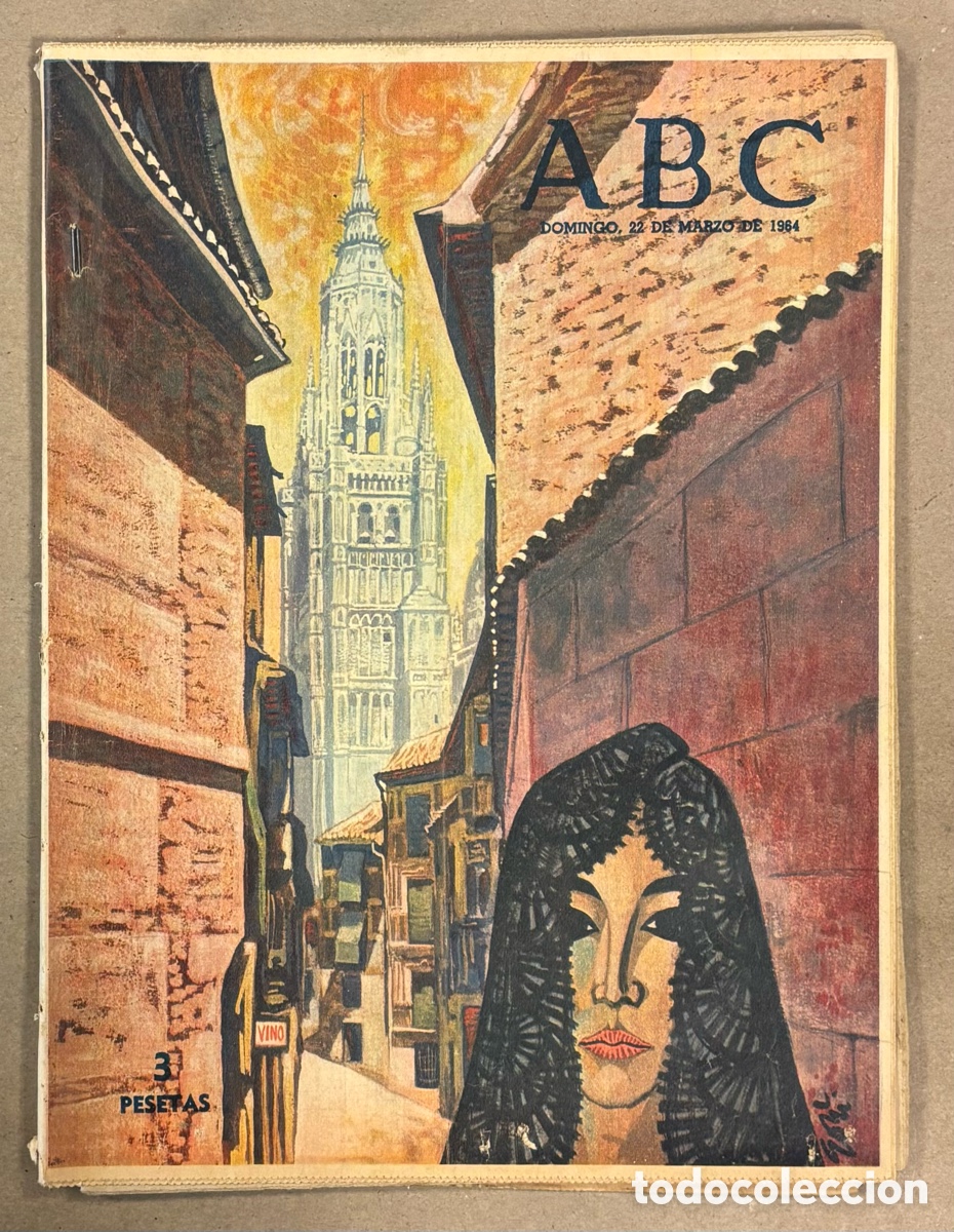 Coleccionismo de revistas y peri&oacute;dicos: ABC (22 MARZO 1964) CATEDRAL TOLEDO, DOCTOR ZUMEL, ALFREDO EAST PINTOR, PANAM&Aacute;, REAL MADRID - ZARAGO