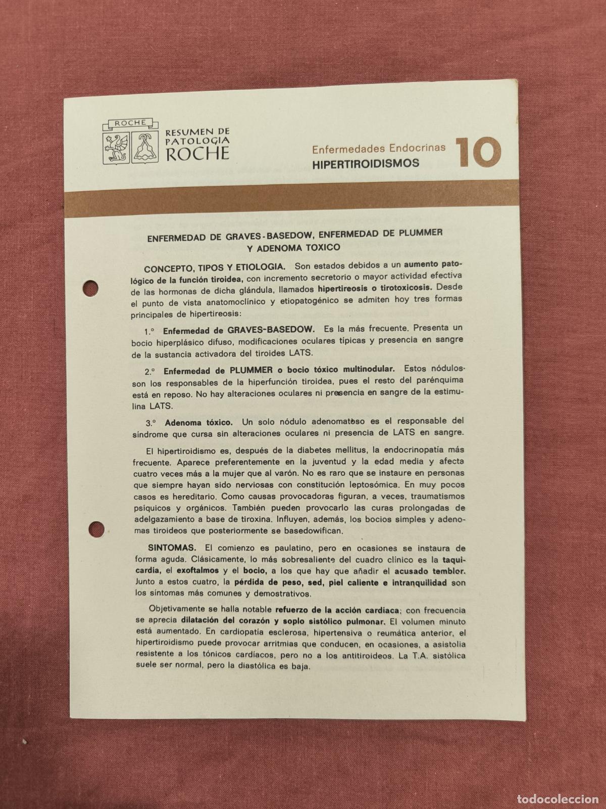 Collection Magazines and Newspapers: Folleto Resumen de Patolog&iacute;a Roche N&ordm; 10 &ndash; Enfermedades Endocrinas: Hipertiroidismos