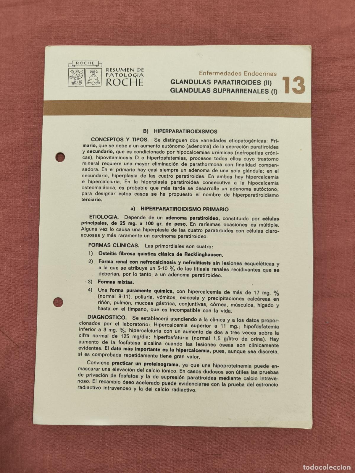 Collection Magazines and Newspapers: Folleto Resumen de Patolog&iacute;a Roche N&ordm; 13 &ndash; Paratiroides II y Suprarrenales I