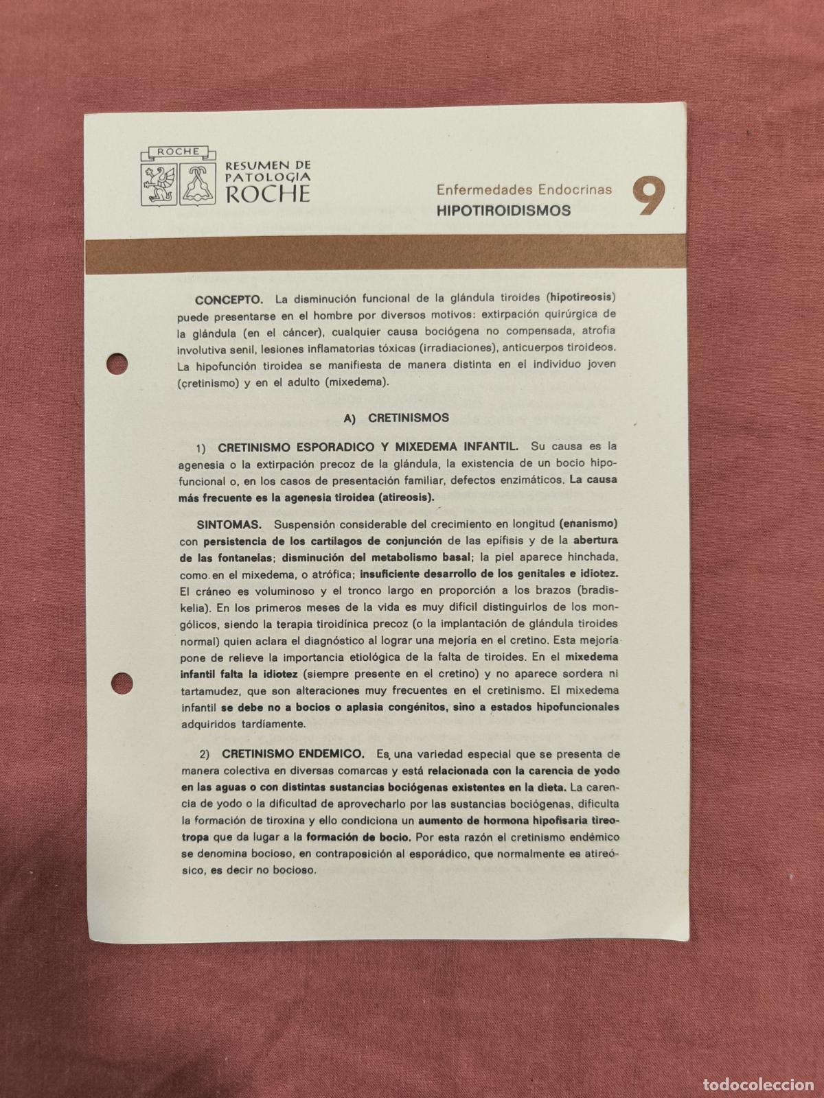 Collection Magazines and Newspapers: Folleto Resumen de Patolog&iacute;a Roche N&ordm; 9 &ndash; Enfermedades Endocrinas: Hipotiroidismos