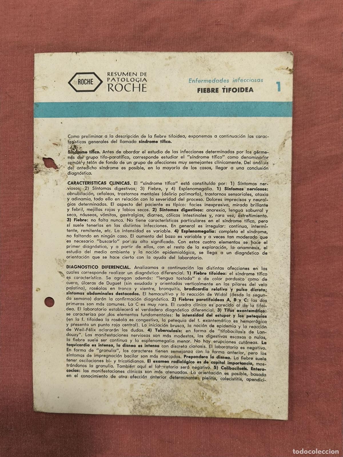Collection Magazines and Newspapers: Folleto Resumen de Patolog&iacute;a Roche N&ordm; 1 &ndash; Infecciosas: Fiebre Tifoidea
