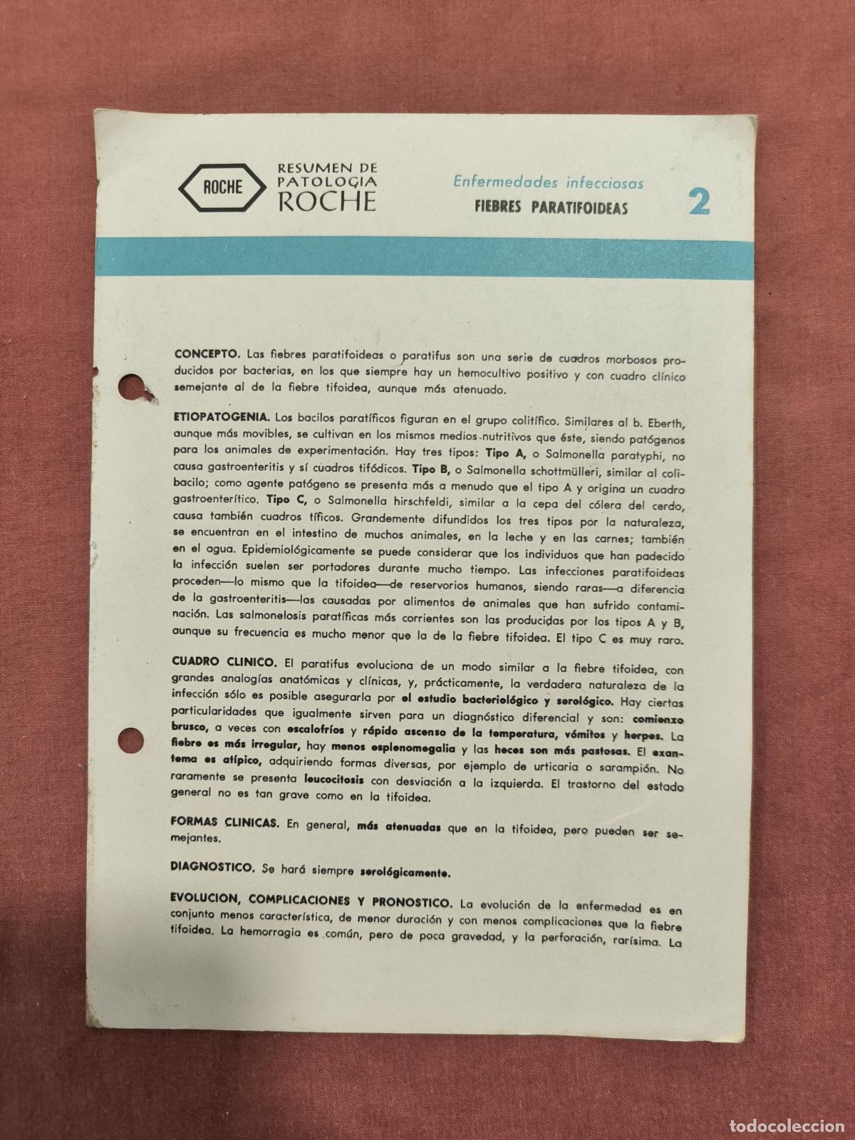 Collection Magazines and Newspapers: Folleto Resumen de Patolog&iacute;a Roche N&ordm; 2 &ndash; Infecciosas: Fiebres Parat&iacute;ficas