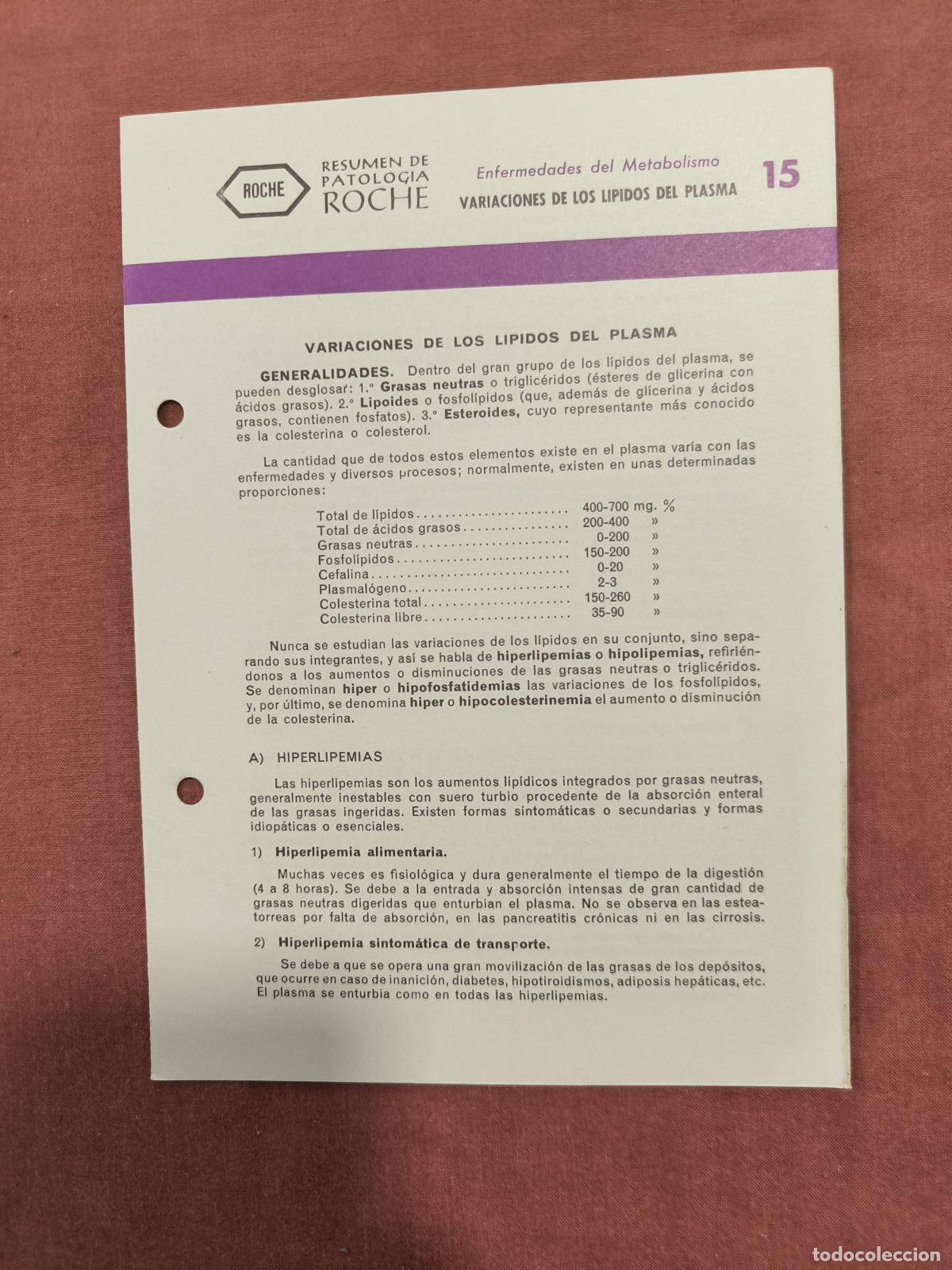 Collection Magazines and Newspapers: Folleto Resumen de Patolog&iacute;a Roche N&ordm; 15 &ndash; Metabolismo: L&iacute;pidos del Plasma