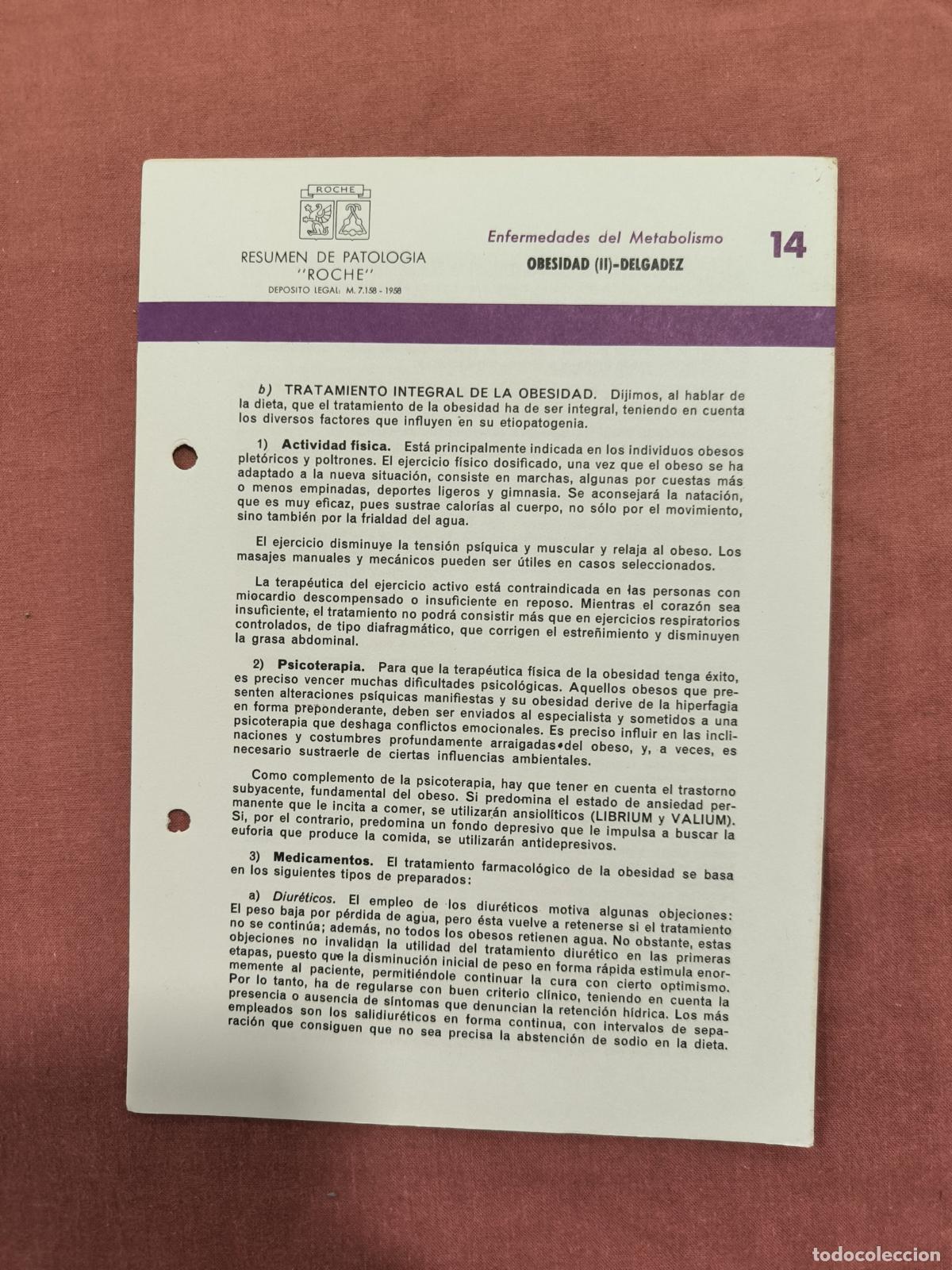 Collection Magazines and Newspapers: Folleto Resumen de Patolog&iacute;a Roche N&ordm; 14 &ndash; Metabolismo: Obesidad II Delgadez